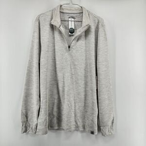 Flag & Anthem Men's Light Grey Fairbanks Waffle Quater Zip Mock Neck Sweater